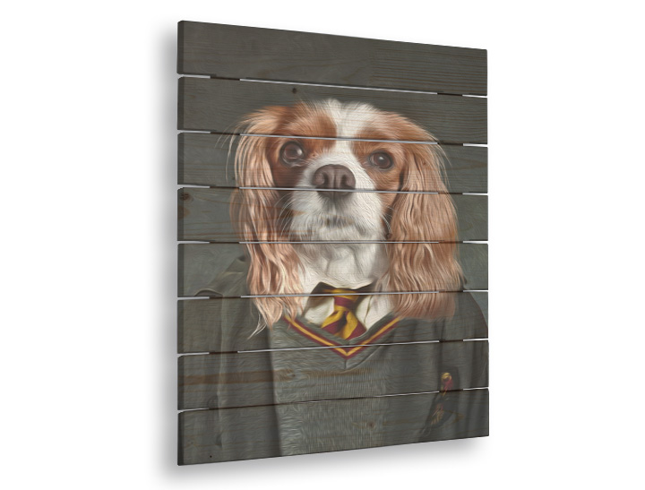 Slika na drvetu Pet Portrait Harry - 40x55 cm