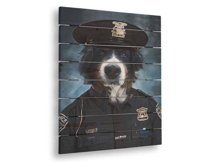 Slika na drvetu Pet Portrait Rex – 50x50 cm